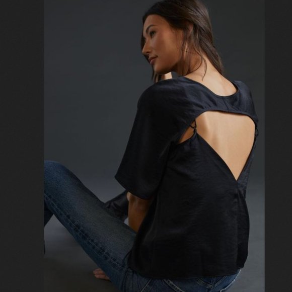 Daily Practice by Anthropologie Sleek Open-Back Top - Picture 1 of 5